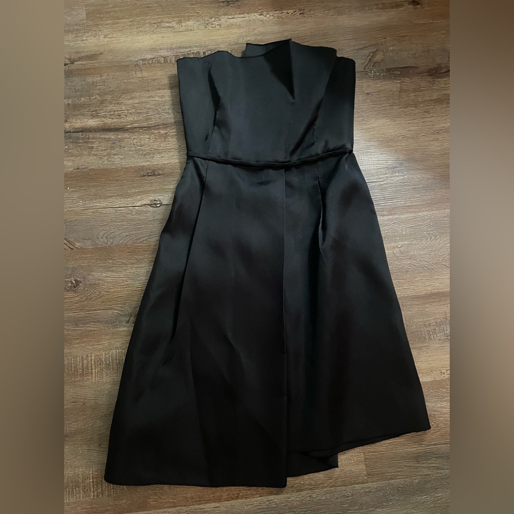 Max Mara Italy Pianoforte Dress 8 Black Cocktail Party Black Tie Silk Prom - Picture 2 of 15